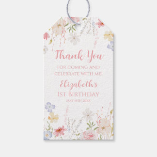 Etiqueta Para Presente WILDFLOWERS Floral spring Favor tag