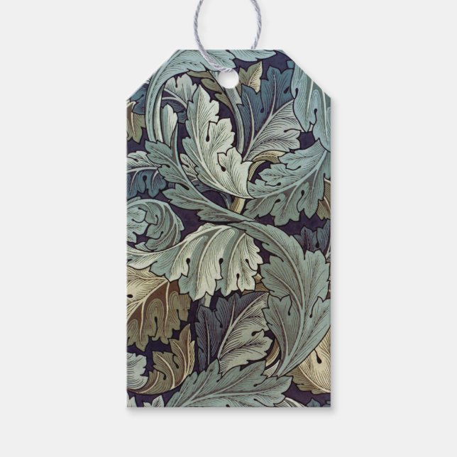 Etiqueta Para Presente William Morris Acanthus Wallpaper Folhas (Frente)