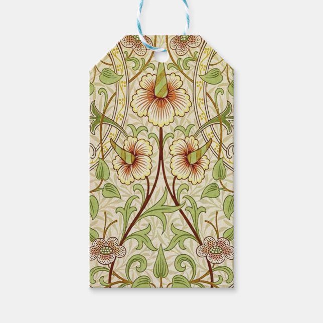 Etiqueta Para Presente William Morris Daffodil Classic Flower Wallpaper (Frente)