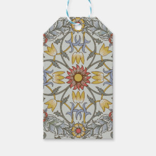 Etiqueta Para Presente William Morris Floral Circle Flower Illustration