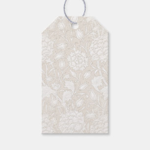 Etiqueta Para Presente William Morris Floral Patterno na Sepia