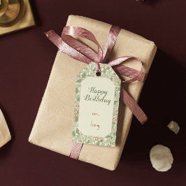 Etiqueta Para Presente William Morris Honeysuckle Floral Vintage Aniversá