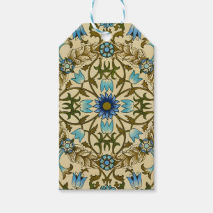Etiqueta Para Presente William Morris - Padrão antigo de vinha e flores 1