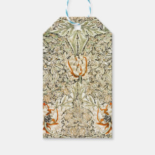 Etiqueta Para Presente William Morris - Padrão Floral Antiquado de Honeys