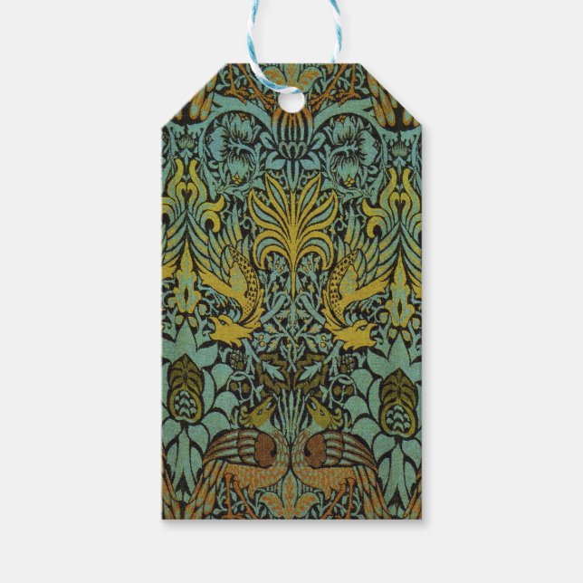 Etiqueta Para Presente William Morris Peacock Dragon Wallpaper (Frente)