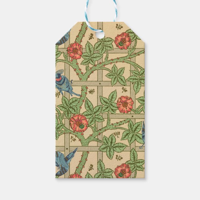 Etiqueta Para Presente William Morris Trellis Classic Wallpaper Design (Frente)