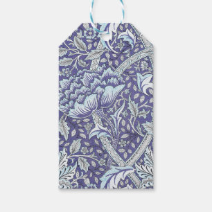 Etiqueta Para Presente William Morris Windrush Padrão Floral Azul