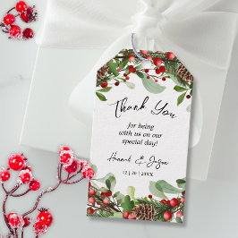 Etiqueta Para Presente Winter Berries Christmas Weding Favor Gift Tag
