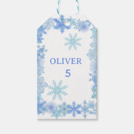 Etiqueta Para Presente Winter Gift Tags, Minimalist Snowflake Favor Tags