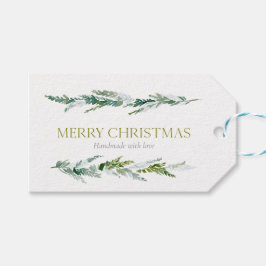Etiqueta Para Presente Winter Greenery “Merry Christmas”