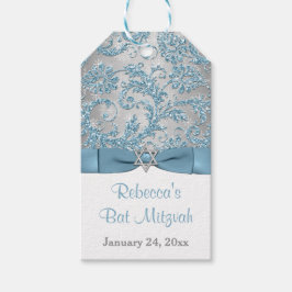 Etiqueta Para Presente Winter Wonderland Bat Mitzvah Favor Tag - Ice Blue