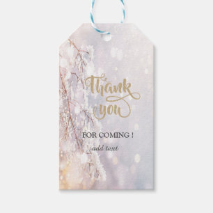 Etiqueta Para Presente Winter Wonderland Branches Obrigado