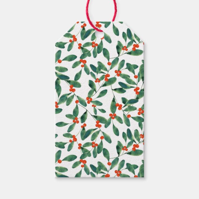 Etiqueta Para Presente Winterberry (Clássico) (Frente)