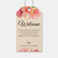 Wispy Floral Champagne Bag de Boas-vindas