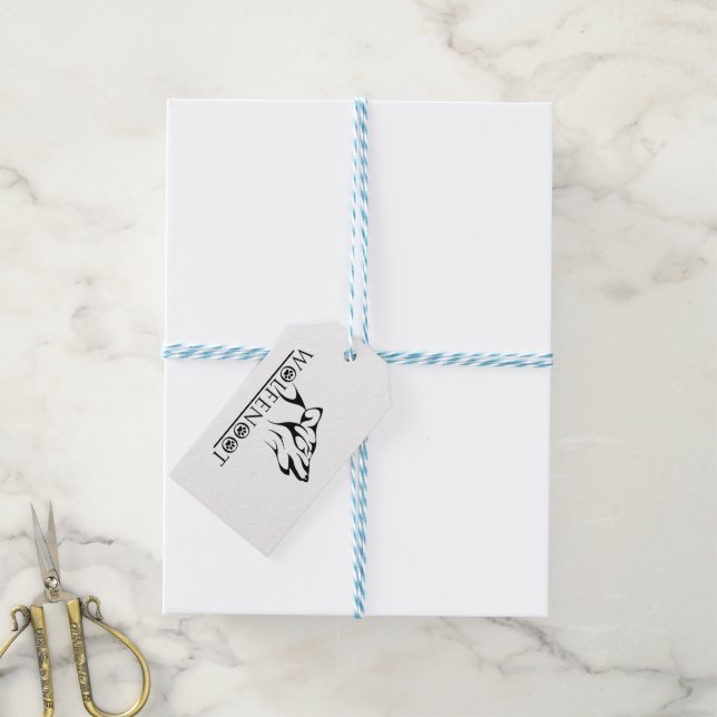 Etiqueta Para Presente Wolfenoot - Festa do Lobo (Com cordão)