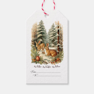 Etiqueta Para Presente Wonder Inverno Deseja Rabbit