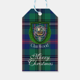 Etiqueta Para Presente Wood Scottish Clan Tartan & Crest