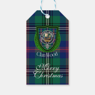 Etiqueta Para Presente Wood Scottish Clan Tartan & Crest