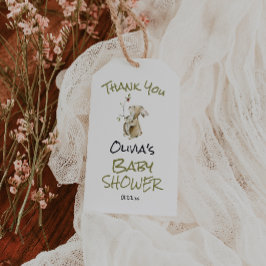 Etiqueta Para Presente Woodland Wild Forest Bunny Animal Baby Shower