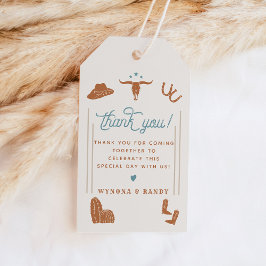 Etiqueta Para Presente WYNONA Queimou Laranja Boho Rodeo Tema do Cowboy G