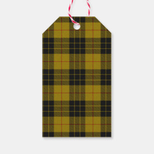 Etiqueta Para Presente Xadrez amarela de tartan MacLeod