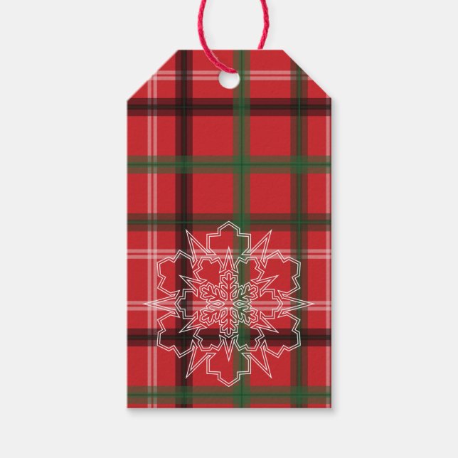 Etiqueta Para Presente Xadrez de Natal (Frente)