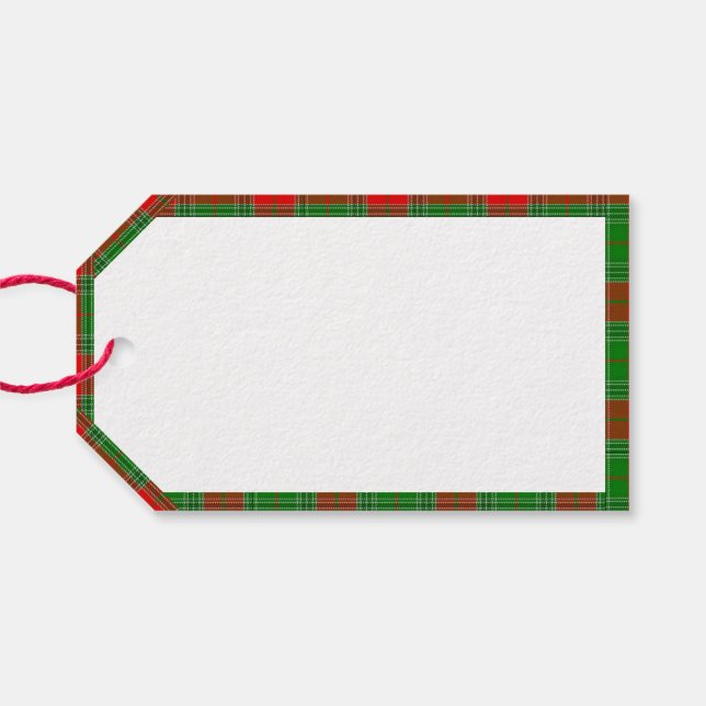 Etiqueta Para Presente Xadrez de Natal (Verso Horizontal)