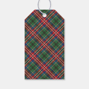 Etiqueta Para Presente Xadrez Rústico Vermelho Verde Elegante Tartã