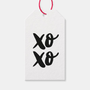 Etiqueta Para Presente XO preto XO. Dia dos namorados. Abraços e beijos
