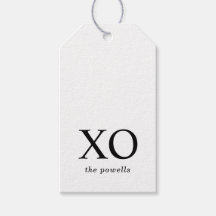 XOXO Abraços e Beijos Simples Preto e Branco