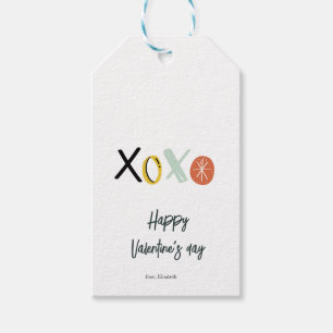 Etiqueta Para Presente "XOXO" Feliz Dia dos Namorados