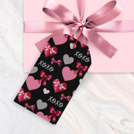 Etiqueta Para Presente XOXO Hearts and Bows Valentine's Day