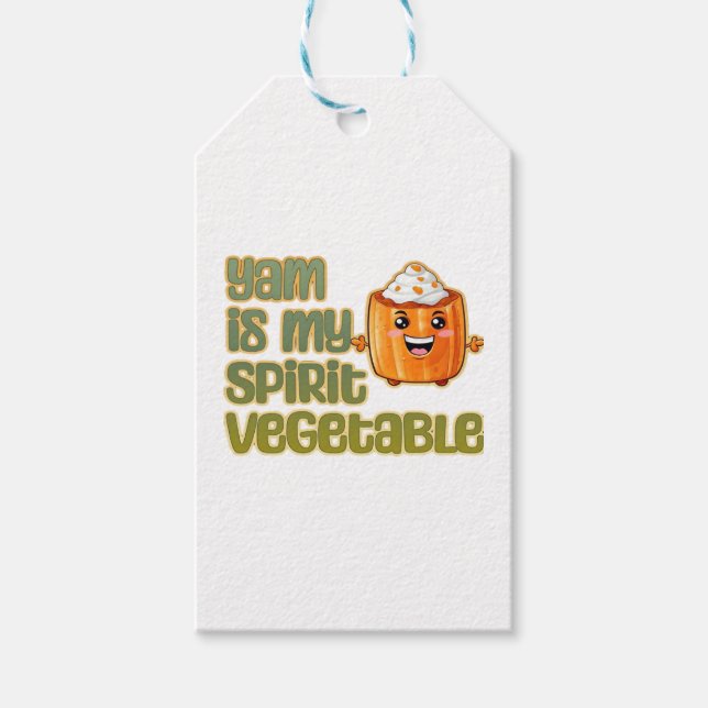 Etiqueta Para Presente Yam É Meu Espírito Vegetal Clássico (Frente)