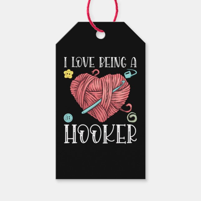 Etiqueta Para Presente Yarn Crocheting Knitting Day (Frente)