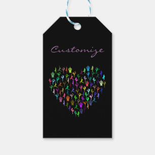 Etiqueta Para Presente Yoga Poses Heart Thunder_Cove