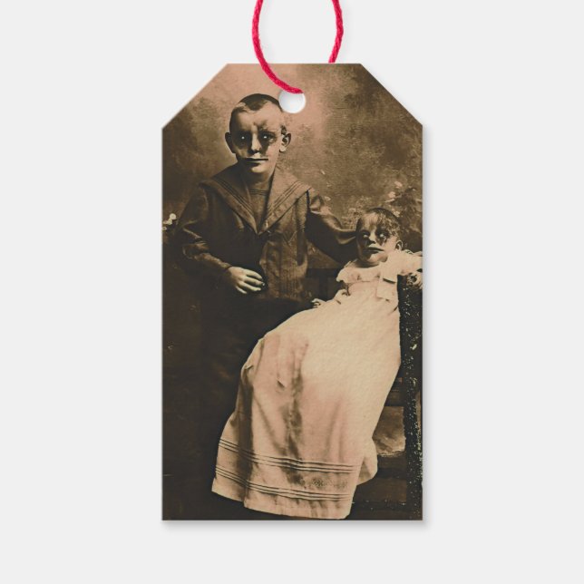 Etiqueta Para Presente Zombie Siblings (Frente)