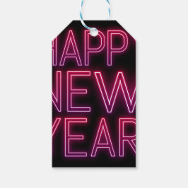 Etiqueta Para Presente Zoom no Gradiente Roxo Ano Novo