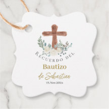 Etiqueta para recuerdos de Bautizo