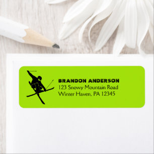 Etiqueta Para Skiers Ski Trick Trick Return Address