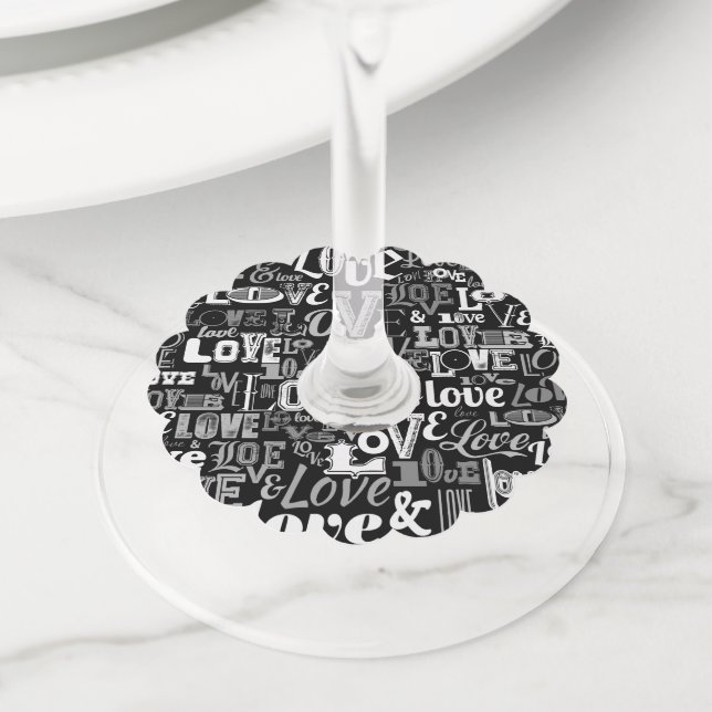 Etiqueta Para Taça De Vinho Amor 4 (Close Up)