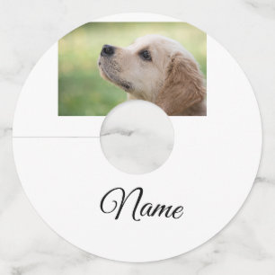 Etiqueta Para Taça De Vinho Apelido simples e colorido de animais, foto jogada