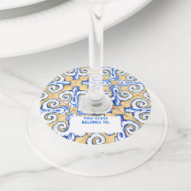 Azulejos Espanhóis - Azulejo Azul, Amarelo e Branc