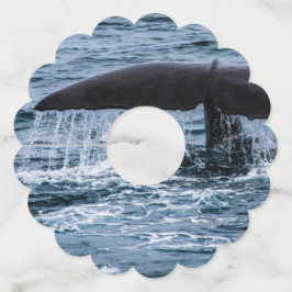 Etiqueta Para Taça De Vinho Baleia de esperma