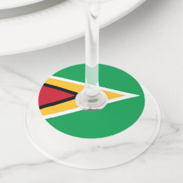 Etiqueta Para Taça De Vinho bandeira da Guiana