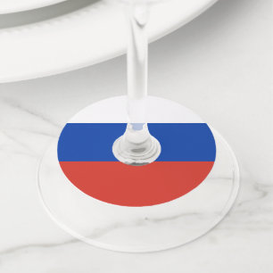 Etiqueta Para Taça De Vinho bandeira russa