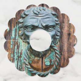 Etiqueta Para Taça De Vinho Batendo na porta do céu