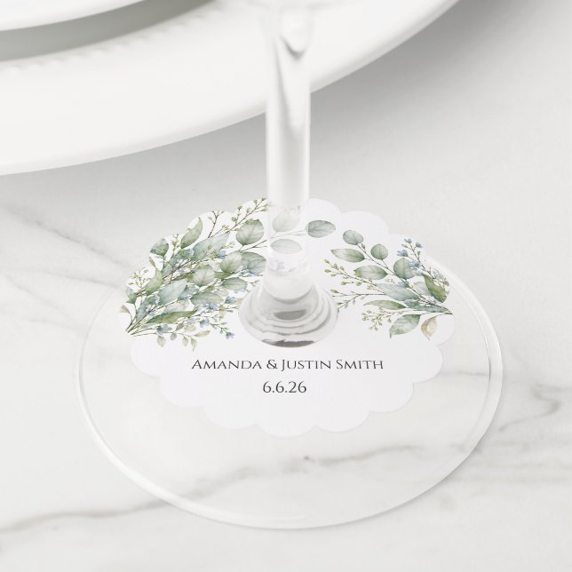 Etiqueta Para Taça De Vinho Casamento  (Close Up)