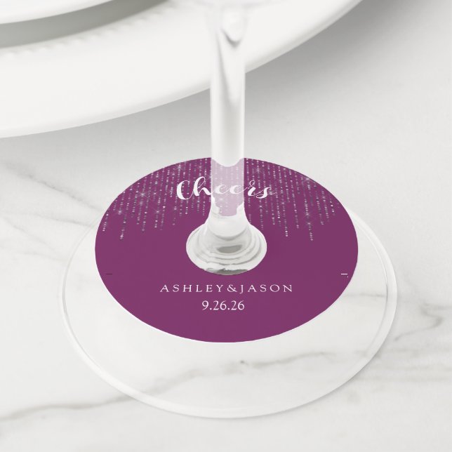 Etiqueta Para Taça De Vinho Casamento  (Close Up)