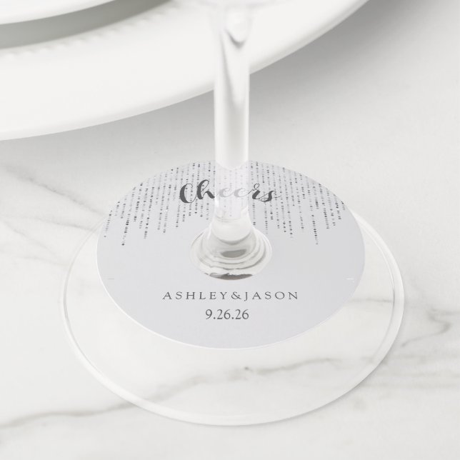 Etiqueta Para Taça De Vinho Casamento  (Close Up)