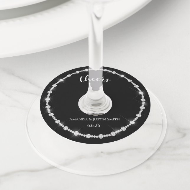 Etiqueta Para Taça De Vinho Casamento  (Close Up)